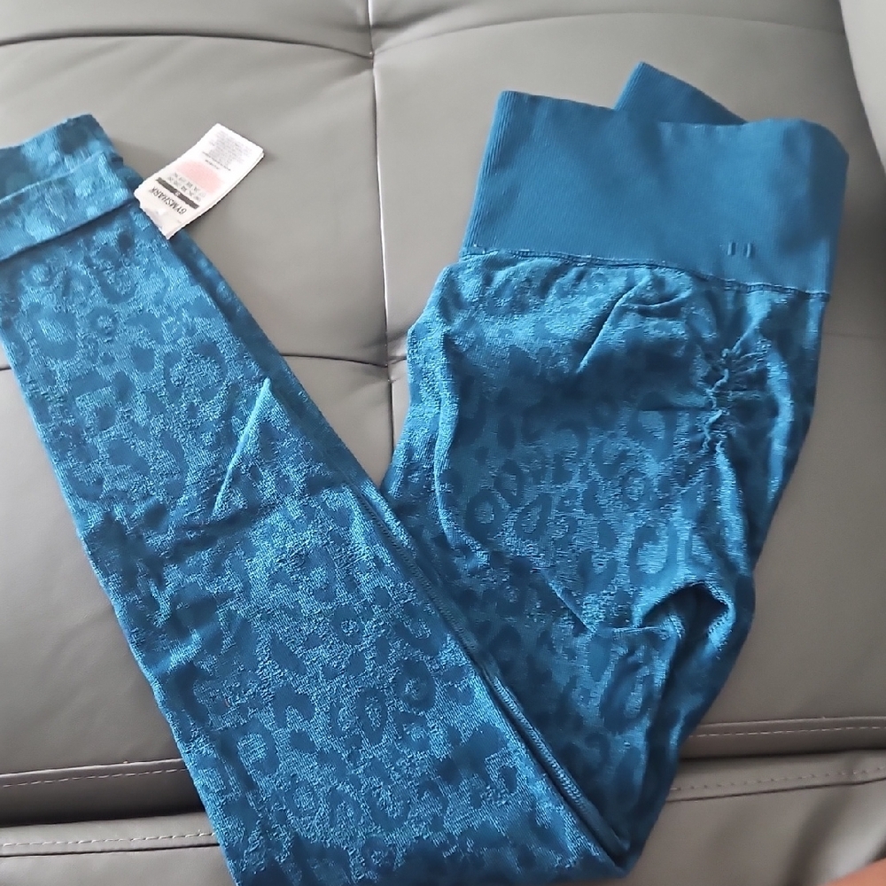 Gymshark Teal Patterned Leggings